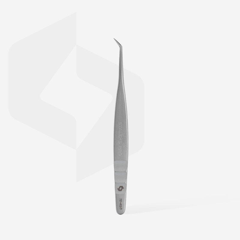Professional eyelash tweezers EXPERT 40 TYPE 1 (L-shaped, 50′)