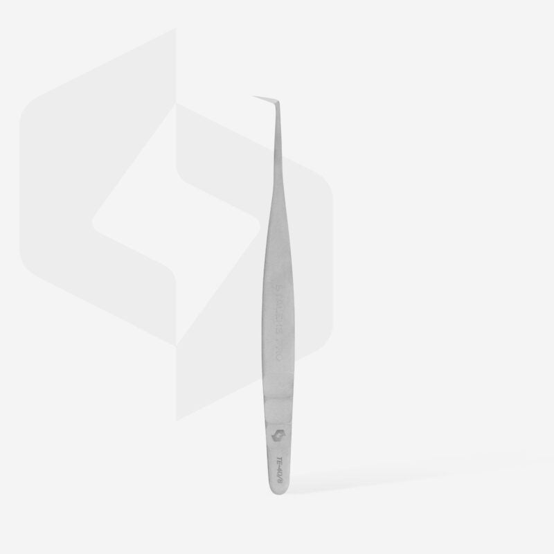 Professional eyelash tweezers EXPERT 40 TYPE 8 (L-shaped, 85′)