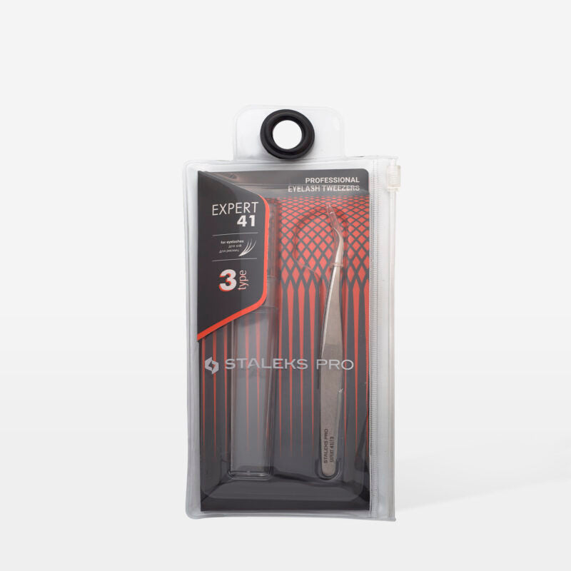 Professional eyelash tweezers EXPERT 41 TYPE 3 (curved)